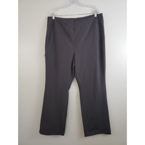 (Ju) Duluth Trading Co Women's Bootcut Leggings Size XL Activewear Taupe Flare - Picture 1 of 8